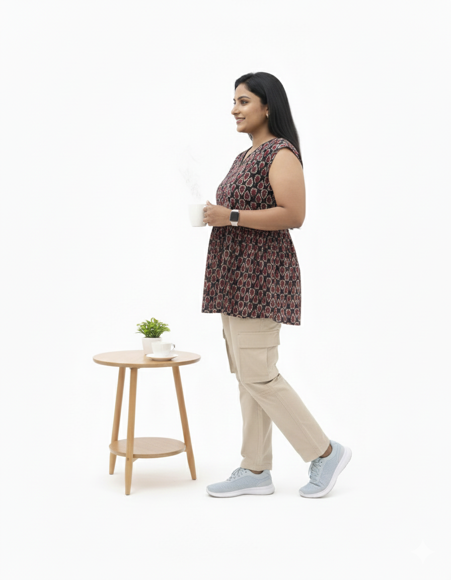 Short Kurti Cotton (Sleeve Attached)