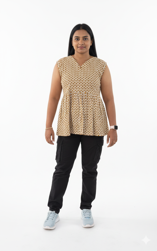 Short Kurti Cotton (Sleeve Attached)